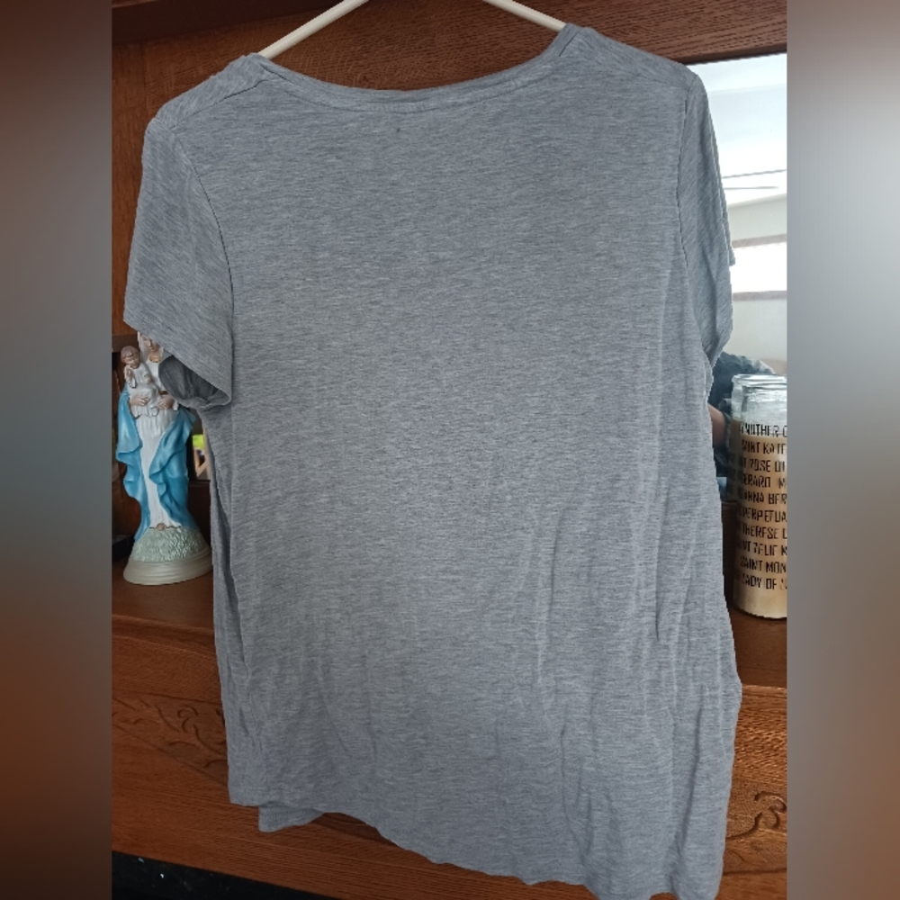 Kindred Bravely Bamboo Gray Short Sleeve Everyday Maternity & Nursing Tee - Picture 3 of 8